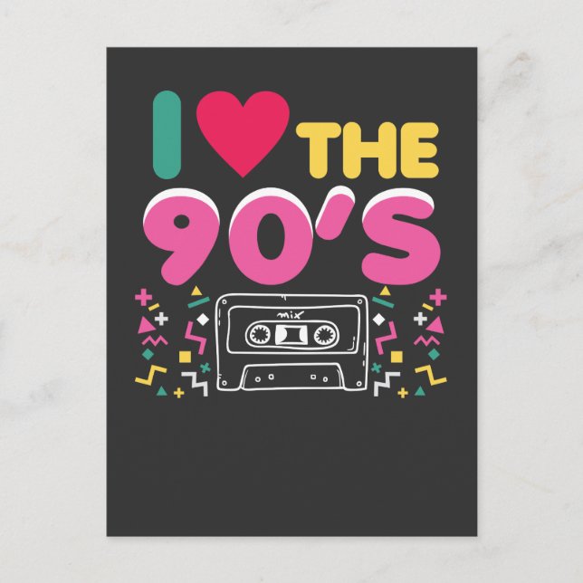 Postal 90er conjunto me encanta la escuela secundaria ret (Anverso)