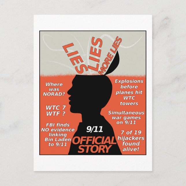 Postal 911 Verdadera Historia Oficial Mentira (Anverso)