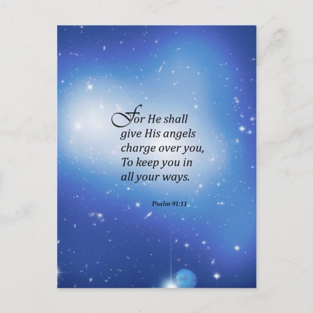 Postal 91:11 del salmo (Anverso)