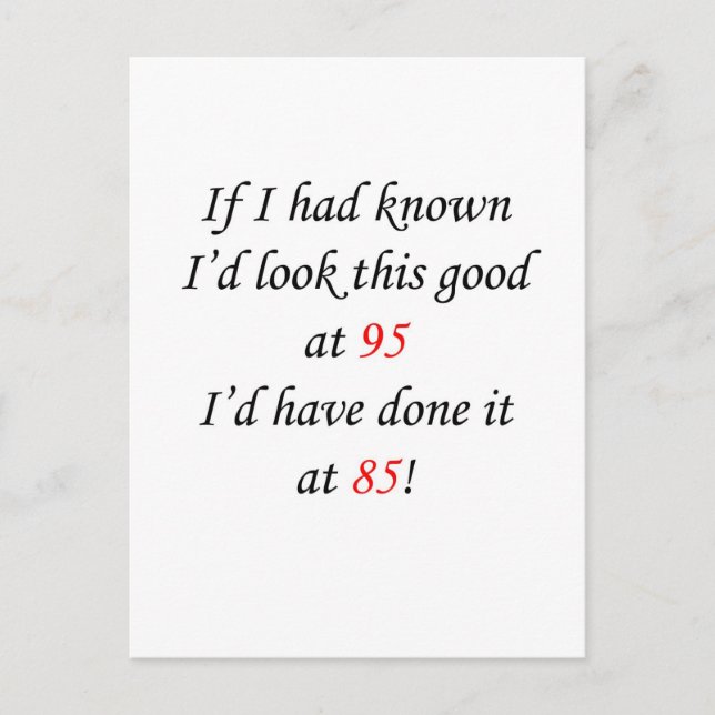 Postal 95 Si hubiera sabido (Anverso)