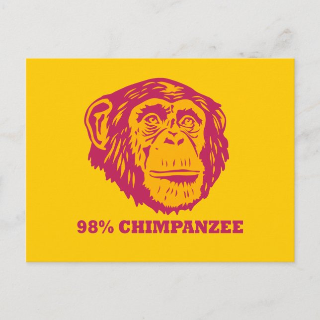 Postal 98% Chimpancé (Anverso)