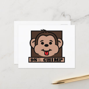 Postal 98% chimpancé, chimpancé