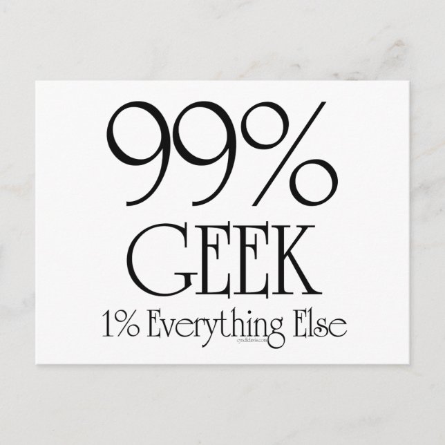 Postal 99% Geek (Anverso)