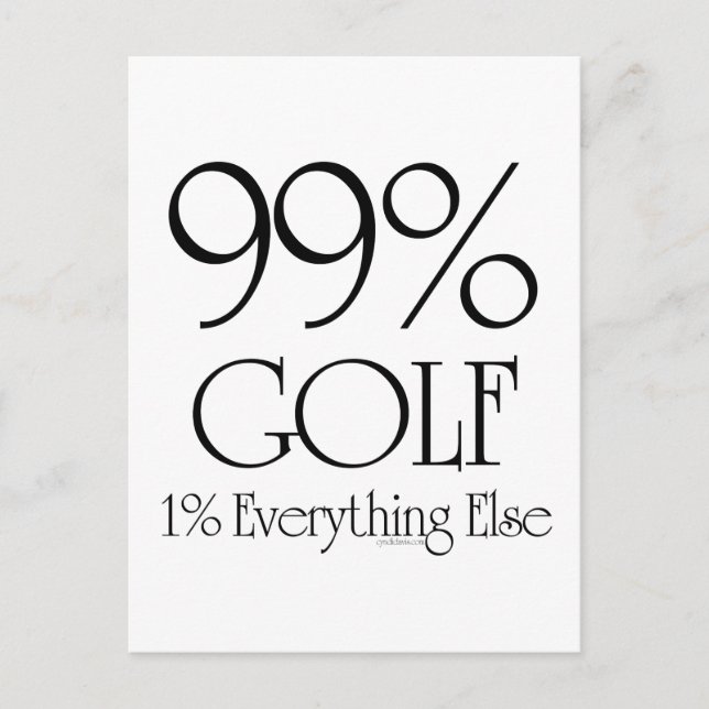 Postal 99% Golf (Anverso)