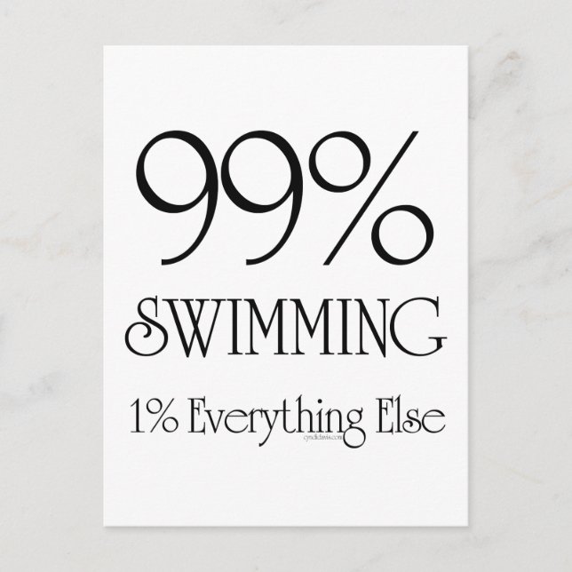 Postal 99% Natación (Anverso)