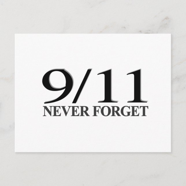 Postal 9/11 Nunca olvidar (Anverso)