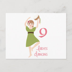 Postal 9 Damas Bailando