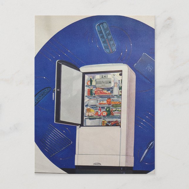 Postal A 1930s era refrigerator ad (Anverso)