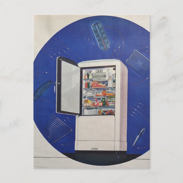 Postal A 1930s era refrigerator ad (Anverso)
