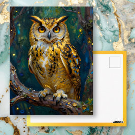 Postal A Blue and Gold Owl |m Keeping in Touch