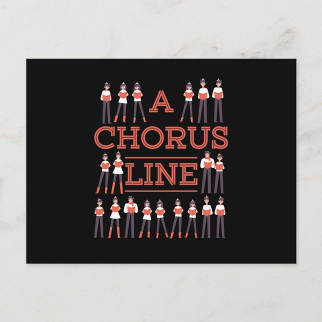 Postal A Chorus Line Choir Music Singer Musician Gift (Anverso)