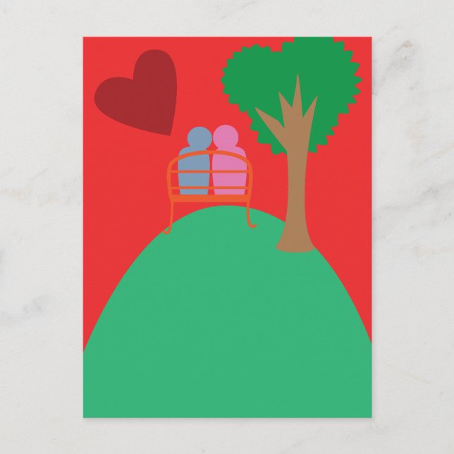 Postal A Couple Dating  (Anverso)