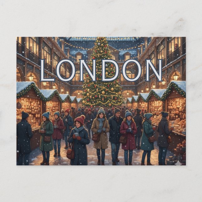 Postal A Cozy Covent Garden - Christmas in London (Anverso)