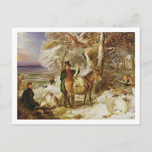 Postal A Day's Sport, 1826 (aceite en lienzo) (Anverso)