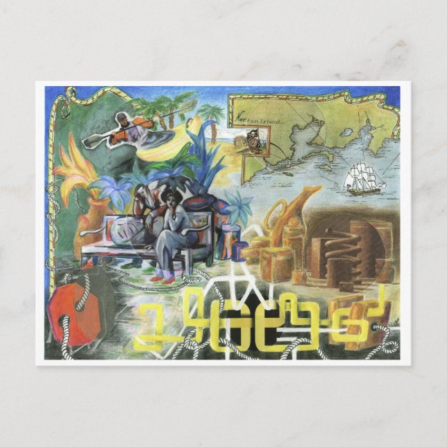 Postal ¿A dónde vamos? (Anverso)