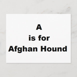 Postal a es para afghan hound