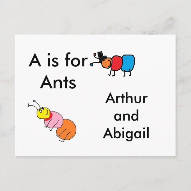 Postal A es para Ants Postcard (Anverso)