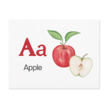 A es para Apple - Alphabet Flash Card