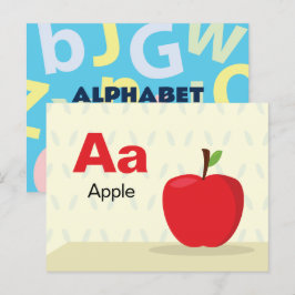 Postal A es para Apple - Alphabet Flash Card