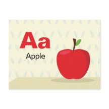 A es para Apple - Alphabet Flash Card