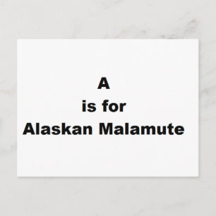 Postal a es para malamute de Alaska