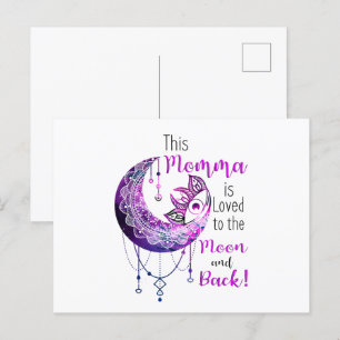 Postal A esta mamá le encanta la luna y la espalda