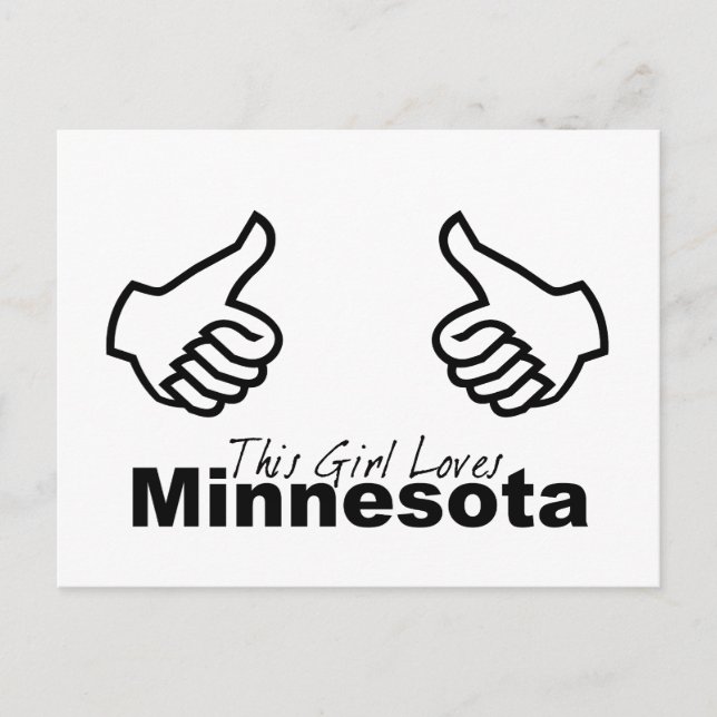 Postal A este Chica le encanta Minnesota (Anverso)