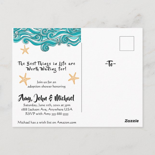 Postal A esto le importa un pez estrella (Reverso)