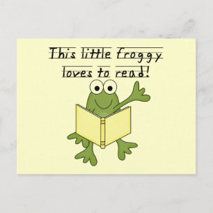 Postal A Froggy le encanta leer camisetas y regalos
