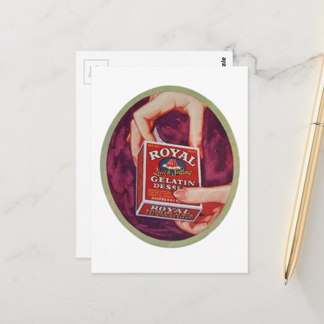 Postal A gelatin dessert from 1930 (Anverso/Reverso In Situ)