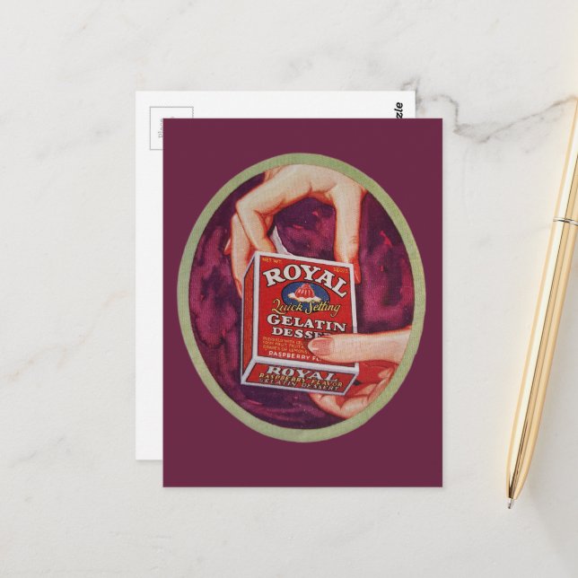 Postal A gelatin dessert from 1930 (Anverso/Reverso In Situ)