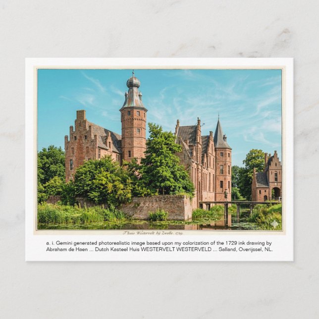 Postal a. i. Gemini generó Kasteel WESTERVELT. (Anverso)