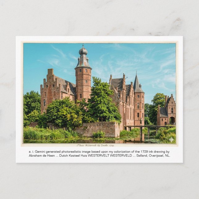 Postal a. i. Gemini generó Kasteel WESTERVELT. (Anverso)