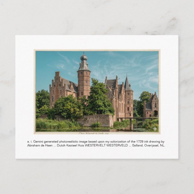 Postal a. i. Gemini generó Kasteel WESTERVELT. (Anverso)