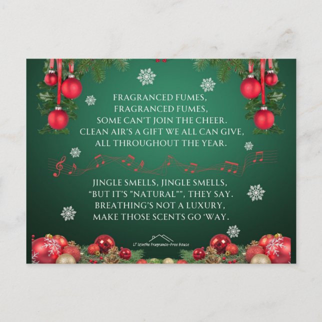 Postal A Jingle Bells Holiday Parody - Jingle Smells (Anverso)