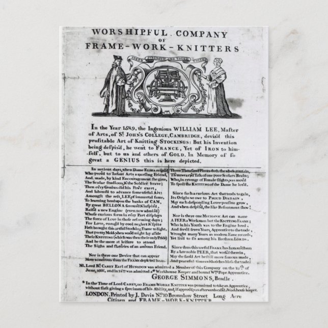 Postal A la adorable compañía de tramas-tenedores (Anverso)