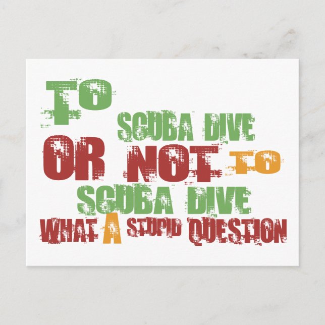 Postal A la buceo de Scuba (Anverso)