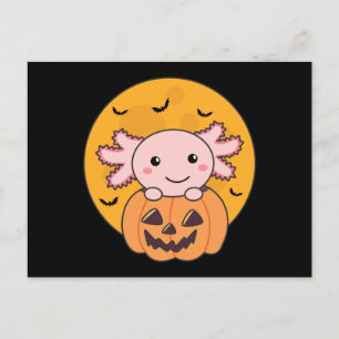 Postal A La Calabaza Axolotl Le Encantan Los Animales Dul