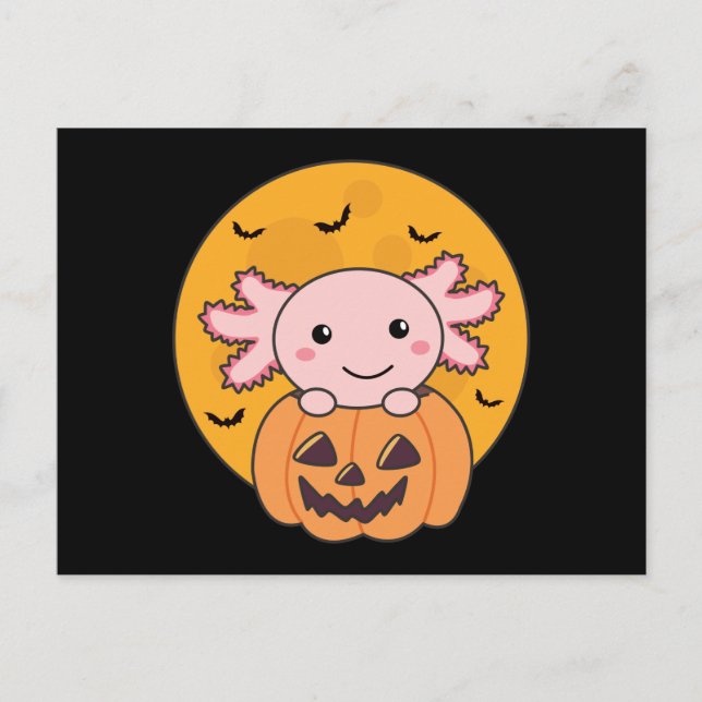 Postal A La Calabaza Axolotl Le Encantan Los Animales Dul (Anverso)