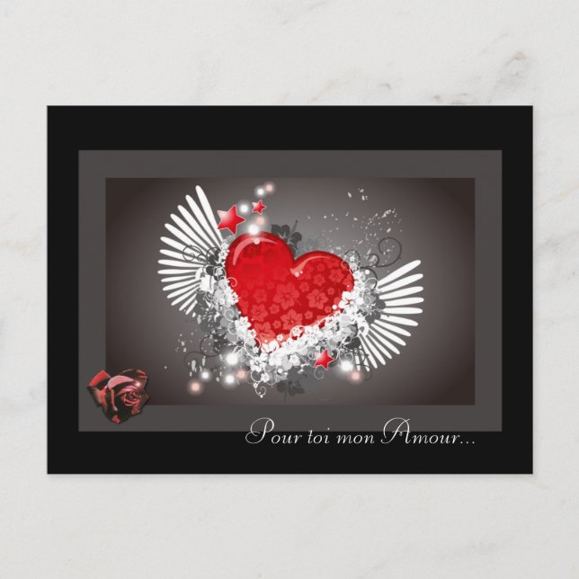 Postal a la carta amour saint valentin (Anverso)