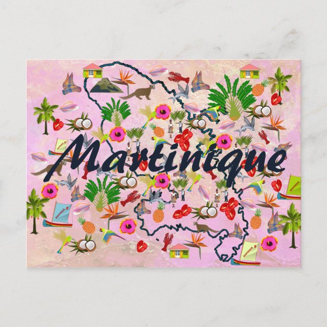 Postal a la carta de Martinica (Anverso)
