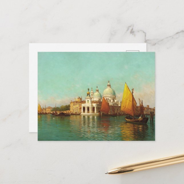 Postal A La Entrada Del Gran Canal, Venecia (Anverso/Reverso In Situ)