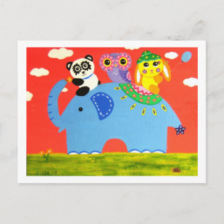 Postal A la espalda de un gigante