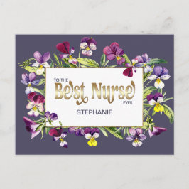 Postal A la mejor enfermera de la historia. Nombre person