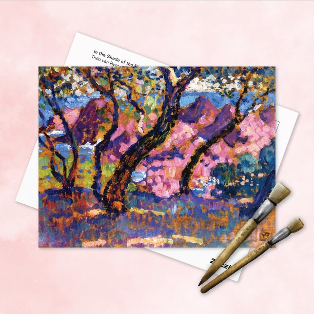 Postal A la sombra de los Pinos Théo van Rysselberghe (Subido por el creador)