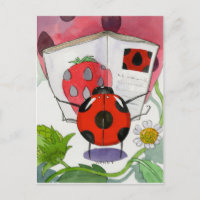 A Ladybug le encanta leer Postcard