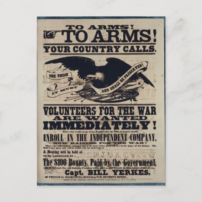 Postal ¡A las armas! (Anverso)