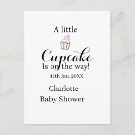 Postal A little cupcake is on its way baby shower name da