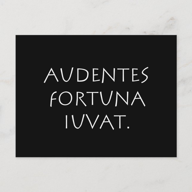 Postal A los audaces les ayuda la fortuna (Anverso)