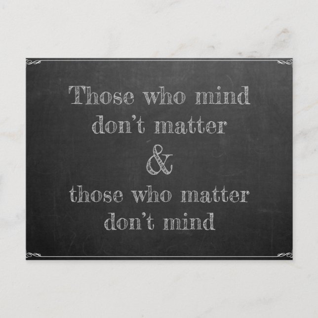 Postal A los que les importa (Anverso)